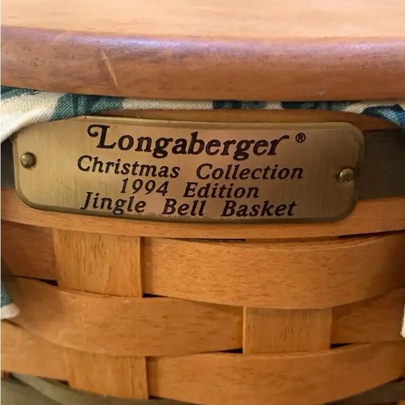 Longaberger Christmas Collection 1994 Edition Jingle Bell Basket, Liner & Insert - Picture 3 of 8